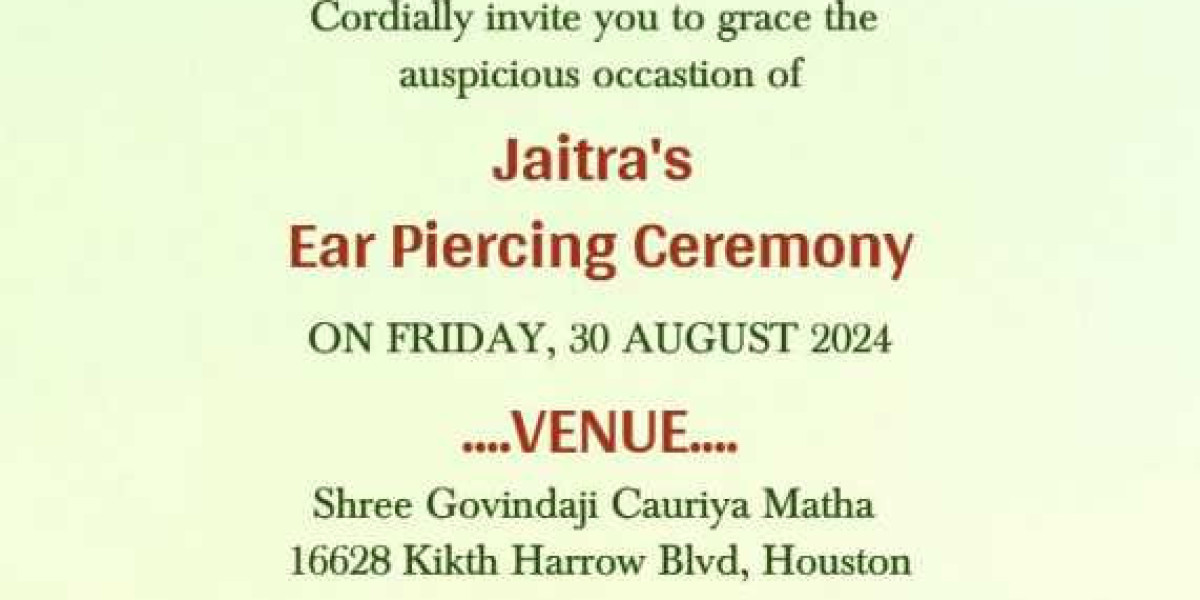 Elegant and Traditional Ear Piercing Invitation Template for a Memorable Ceremony