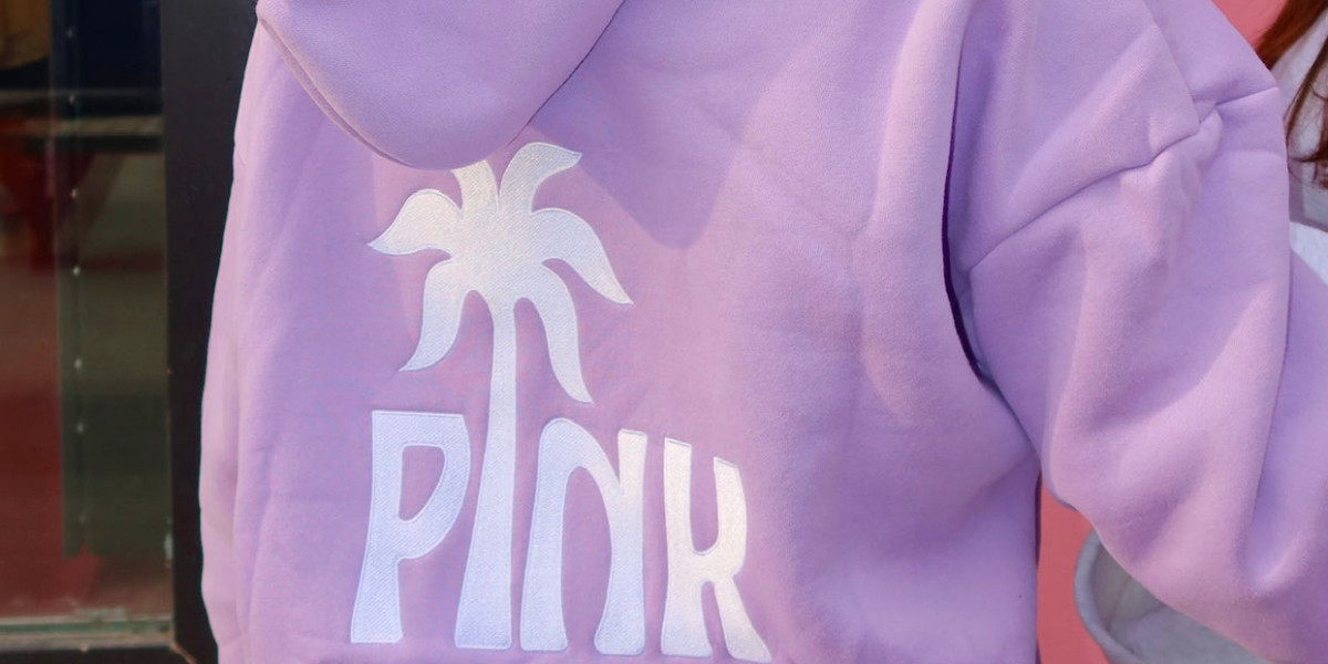 pink palm puff hoodie- Comfort Enhanced, Style Perfected