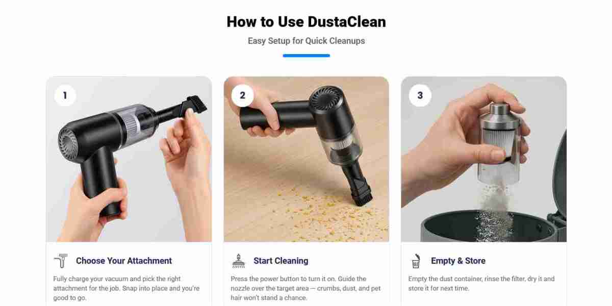 DustaClean Portable Cleaner – The Smart Way to Remove Dust Instantly
