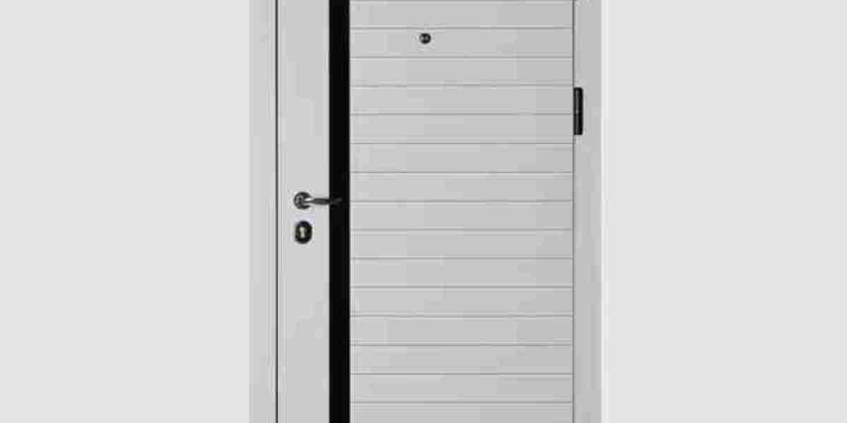 Steel-Wooden Entrance Door Matches Interior Style