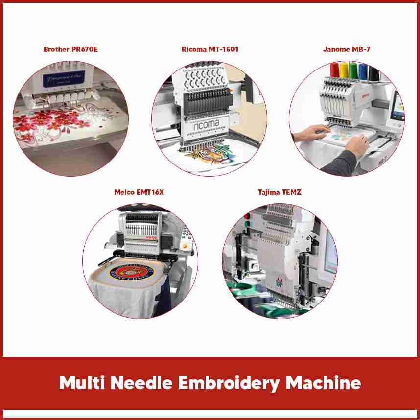 Multi Needle Embroidery Machine