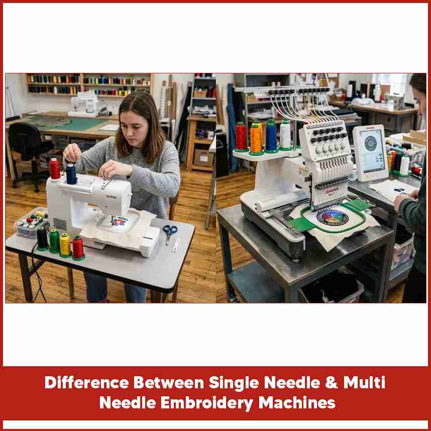 Difference Between Single Needle & Multi Needle Embroidery Machines