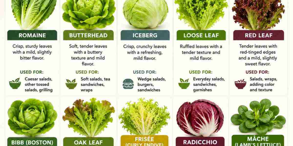What are the different kinds of lettuce, and what are they used for?