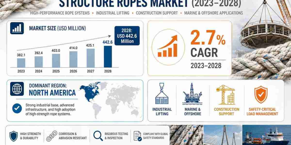 Structure Ropes Market Forecast Points to USD 442.6 Million by 2028 with Steady Infrastructure Demand