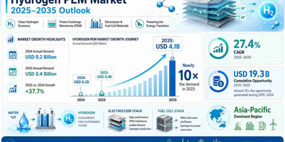 Hydrogen PEM Market Growth to Reach USD 4.1 Billion by 2035 Amid Clean Energy Expansion