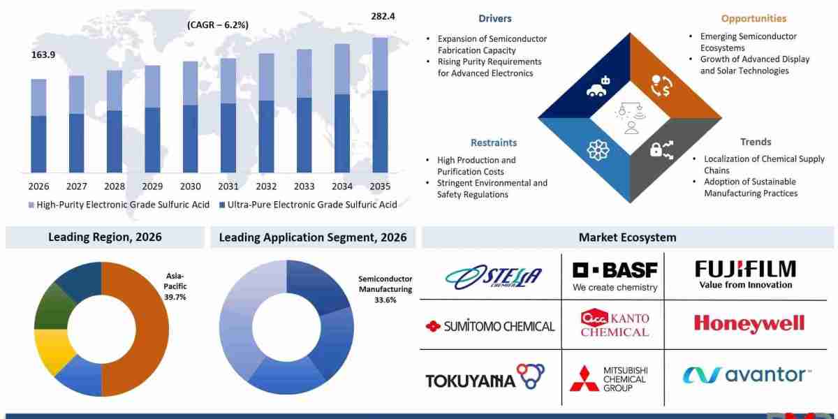 Electronic Grade Sulfuric Acid Industry to Set Grow to Grow at 6.2% CAGR by 2035