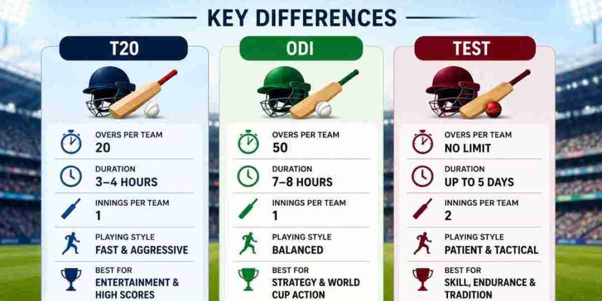 T20 vs ODI vs Test Cricket: Key Differences