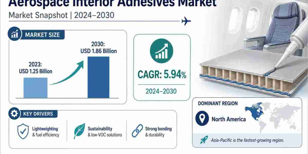 Aerospace Interior Adhesives Market Forecast Points to USD 1.86 Billion by 2030