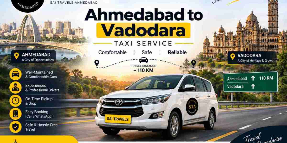 Ahmedabad to Vadodara Taxi Service – Enjoy Comfortable and Reliable Travel with Sai Travels
